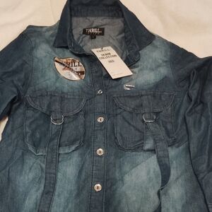 Thrill Blue Denim Shirt Jacket